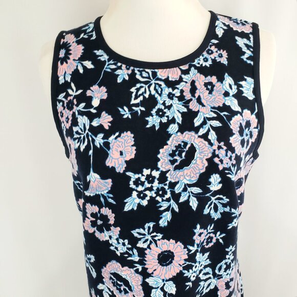 LOFT Sleeveless Dress NWOT Size 6 Multi-Color Floral Back Zip Flounce Ruffle Hem - Picture 3 of 9
